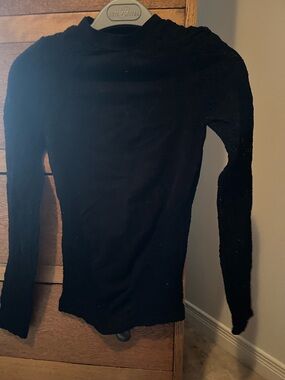 Free People Black Long Sleeve Tee